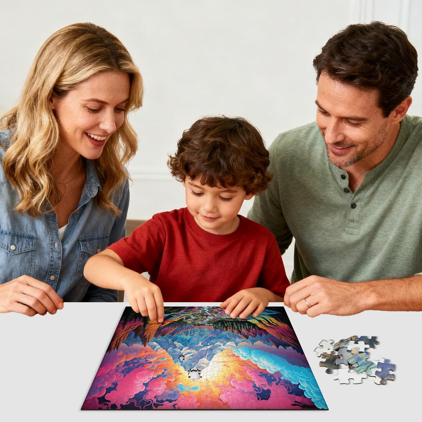 1000 Piece Jigsaw Puzzle for Adults - Impossible Hard Difficult Challenging Puzzles for Adults - Psychedelic Landscapes Collection (Rocky Ridges)