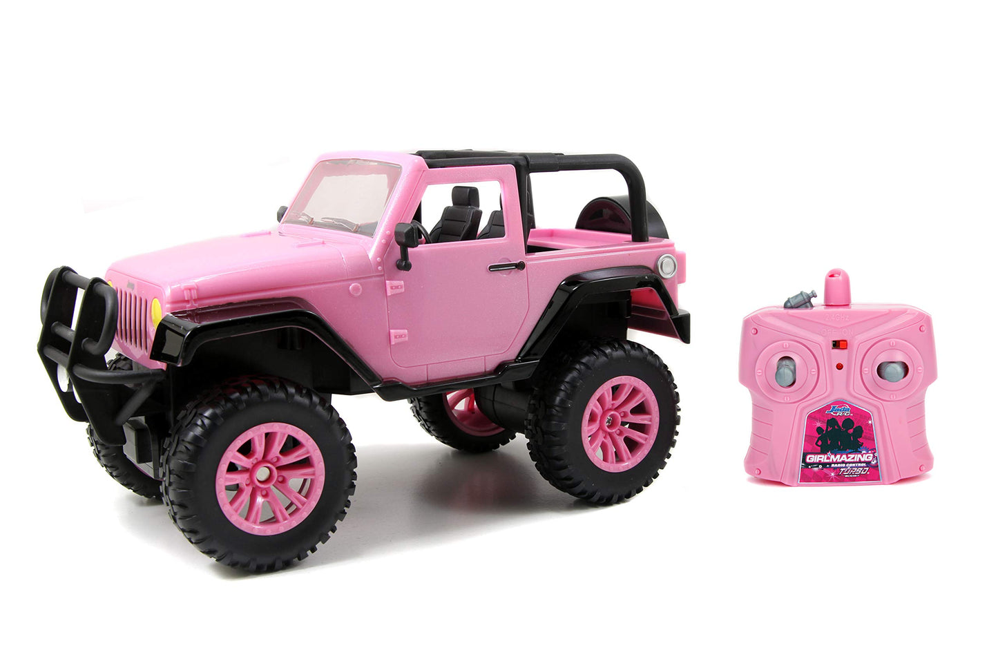 Girlmazing 1:16 Jeep Wrangler RC Radio Control Cars, Toys for Kids (Pink)
