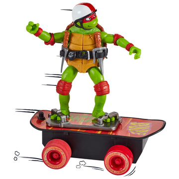 Teenage Mutant Ninja Turtles: Mutant Mayhem Raphael on a Skateboard with Accessories by Playmates Toys - Amazon Exclusive