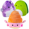 Squishmallows Official Jazwares 10-Inch Crab, Fish & Turtle 3-Pack Plush Set - Soft Jumbo Stuffed Animal Bundle - Collectible Ocean Animal Plush Toys