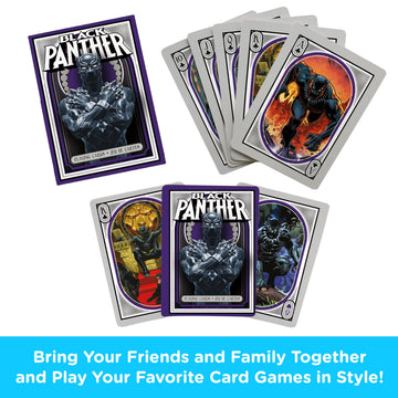 Aquarius Marvel Comics Black Panther Playing Cards - Black Panther Themed Deck of Cards for Your Favorite Card Games - Officially Licensed Merchandise