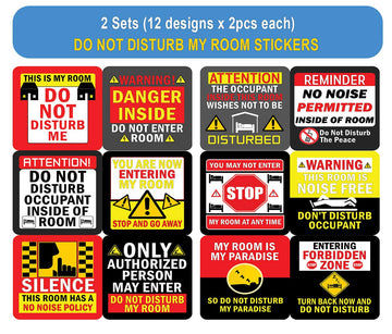 Creanoso Do Not Disturb My Room Stickers (12 des. x 2pcs ea.)