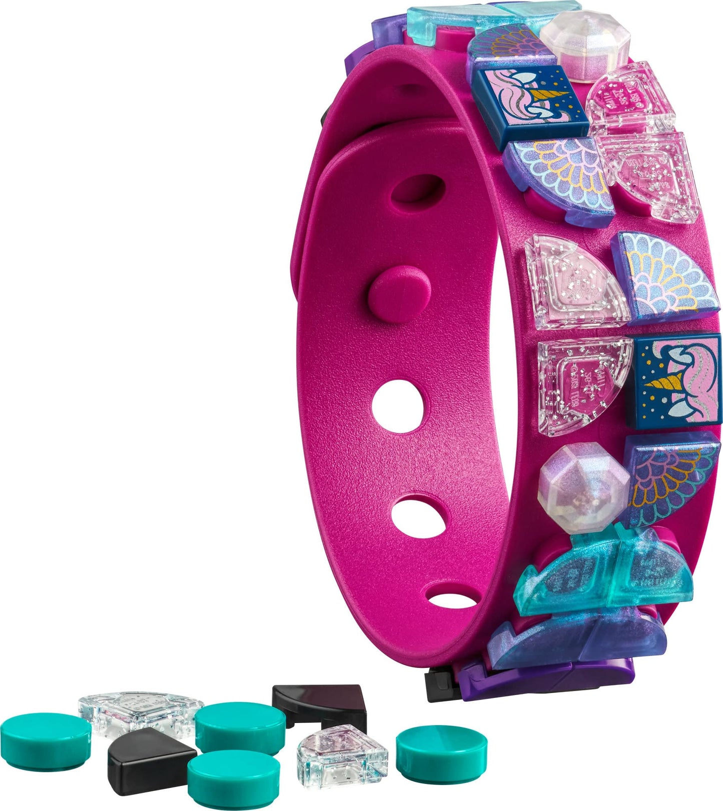 LEGO DOTS Unicorns Forever Toy Bracelet Making Kit 41802, Great Unicorn Gift for Creative Girls and Boys, Bracelet Kit with Sparkly Diamond-Like