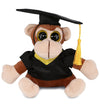 DolliBu Big Eye Monkey Graduation Plush Toy - Super Soft Graduation Stuffed Animal Dress Up with Gown and Cap with Tassel Outfit with Personalization