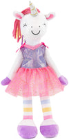 Plushible Soft Baby Doll Unicorn, 18 Inch - Plush Rag Doll with 2 Clothing Sets, My First Plush for Girls, Babies & Infants, Soft Baby Stuffed Toy