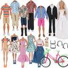 ZTWEDEN 33Pcs Doll Clothes and Accessories for 12 Inch Boy and GirlDoll, Includes 20 Wear Clothes Shirt Jeans Suit and Wedding Dresses, Glasses
