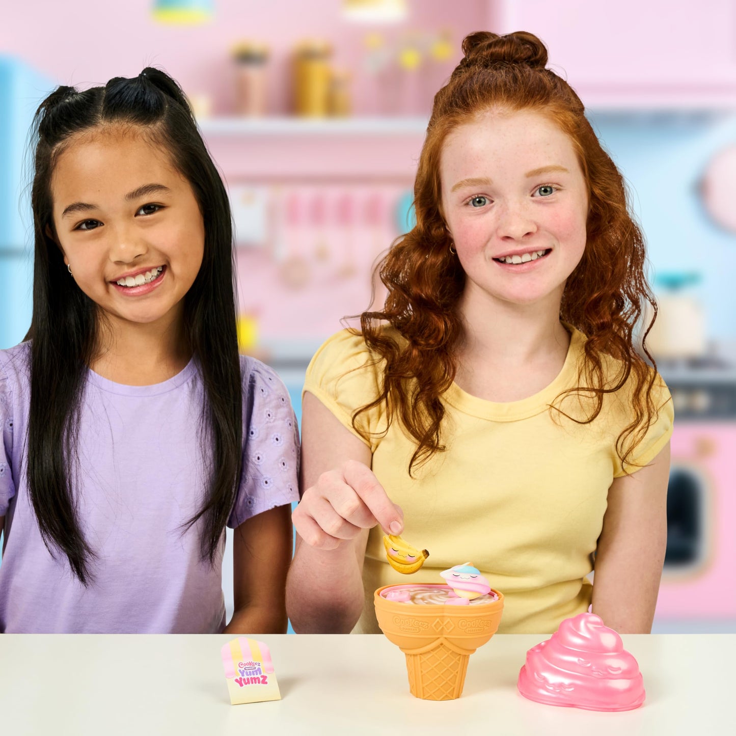 Cookeez Makery Yum Yumz Twin Pack, Full of Fun and Full of Yum! Add Ingredients & Discover 2 Super-Cute Scented Surprise Plush Pets Inside an Ice