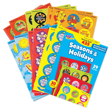 Trend Enterprises: Seasons & Holidays, Scented Scratch 'N Sniff Stinky Stickers, Fun for Rewards, Incentives, Crafts and as Collectibles, 29 Different