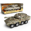 Lollipop U.S. Army Tank Vehicle Toy for Toddlers and Kids 3+ Friction Powered - Toy Battle Stryker Friction Powered Vehicle Realistic Lights
