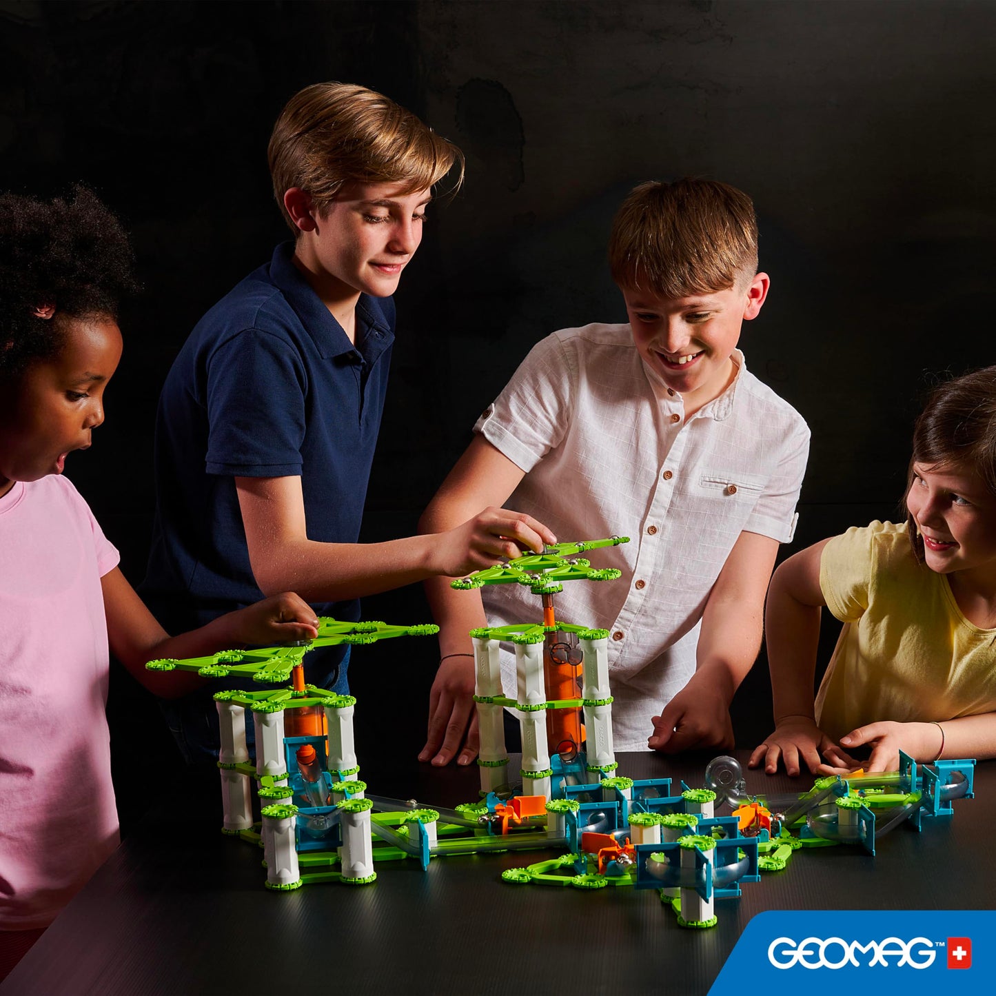 Geomag Gravity Classic Mechanics Magnetic Toys for Kids Ages 8+, 153pc Educational STEM Magnets for Kids - Swiss-Made Magnetic Blocks, Tiles