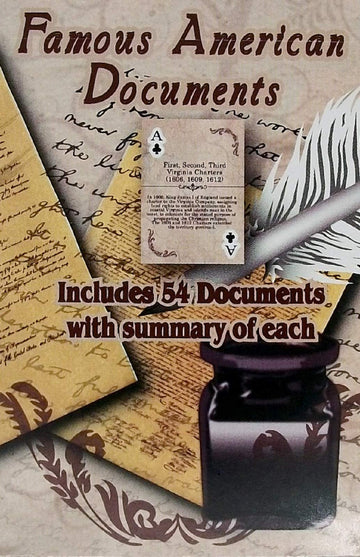 Famous American Documents Souvenir Playing Cards