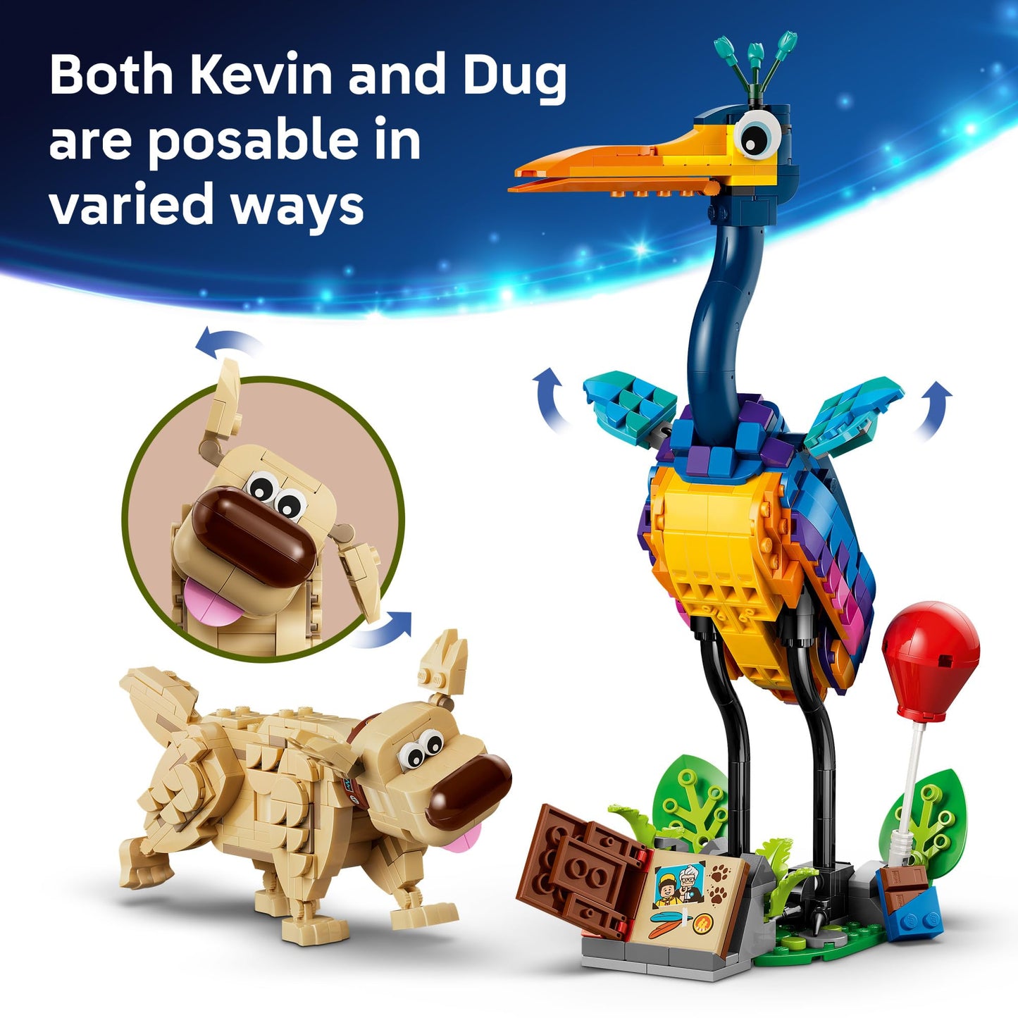 LEGO Disney and Pixar Kevin & Dug Building Toy - 'Up' Movie Set for Girls & Boys, Ages 9+ - Disney Gift for Kids & Fans - Kids Bedroom or Desk Decor