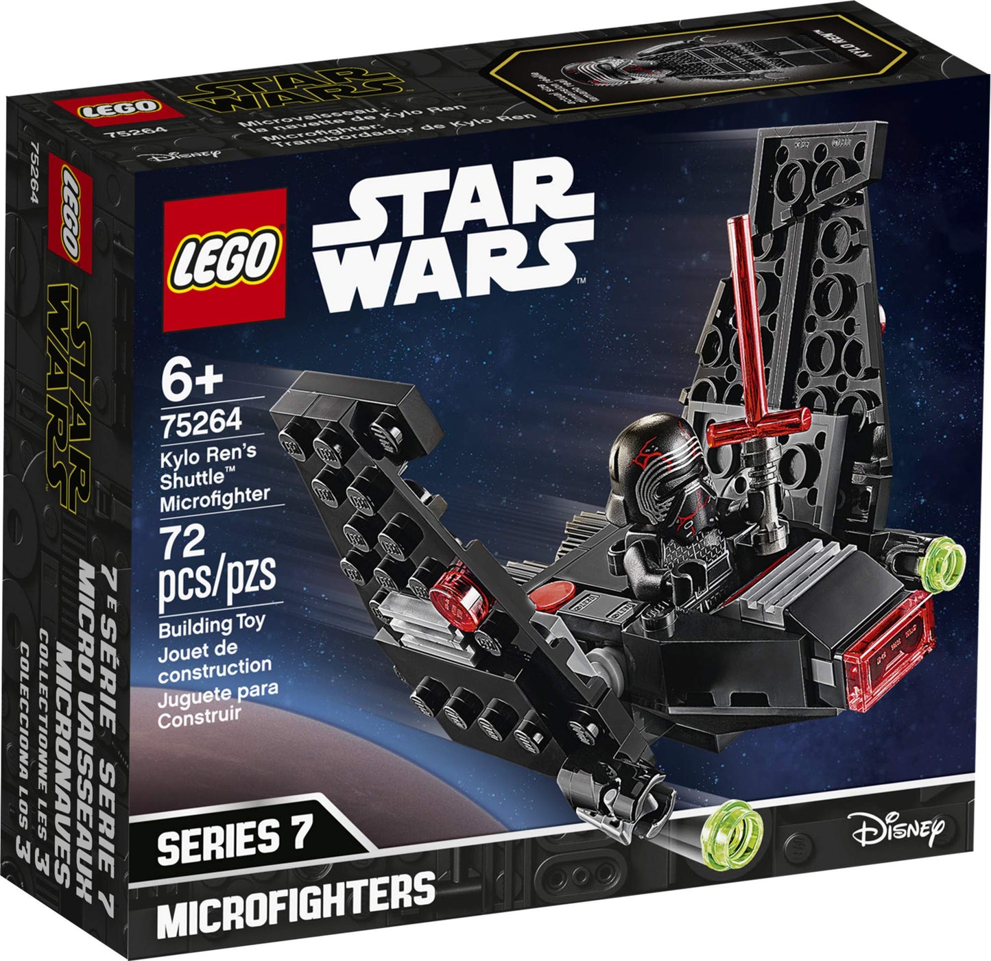 LEGO Star Wars Kylo Ren’s Shuttle Microfighter 75264 Star Wars Upsilon Class Shuttle Building Kit, New 2020 (72 Pieces)