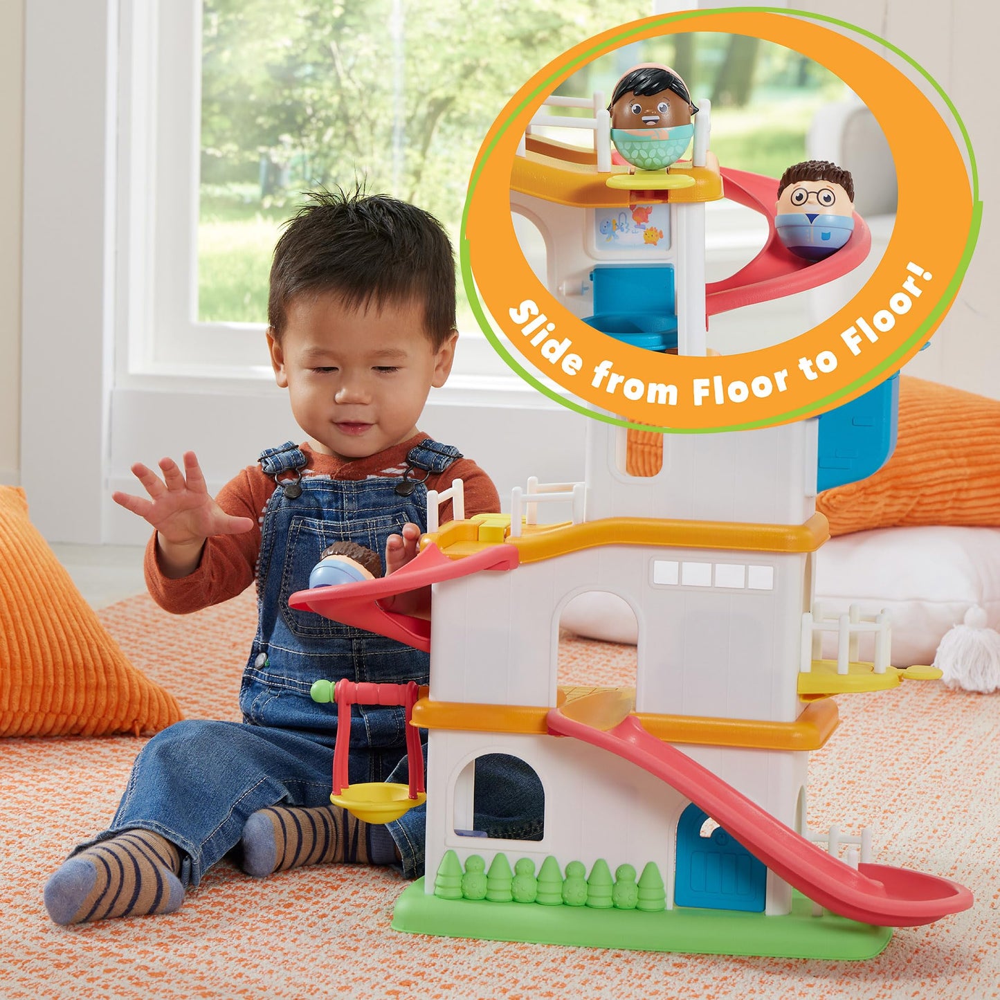 Playskool Weebles My Smart House - Weeble Wobble Preschool Toy for Toddlers Smart Speaker with Sounds + Songs 3 Floors of Imaginative Play for Ages 12