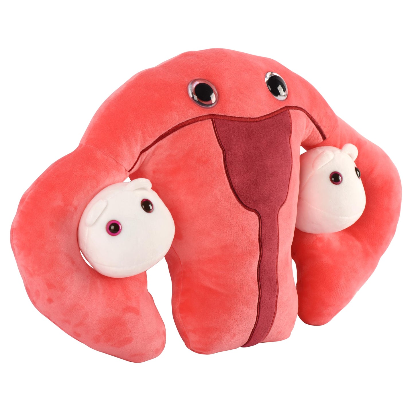 GIANT MICROBES Uterus Plush 24" - Uterus Pillow with Detachable Ovaries