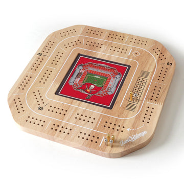 YouTheFan NFL Tampa Bay Buccaneers Licensed Fan Cribbage Wood Board Game