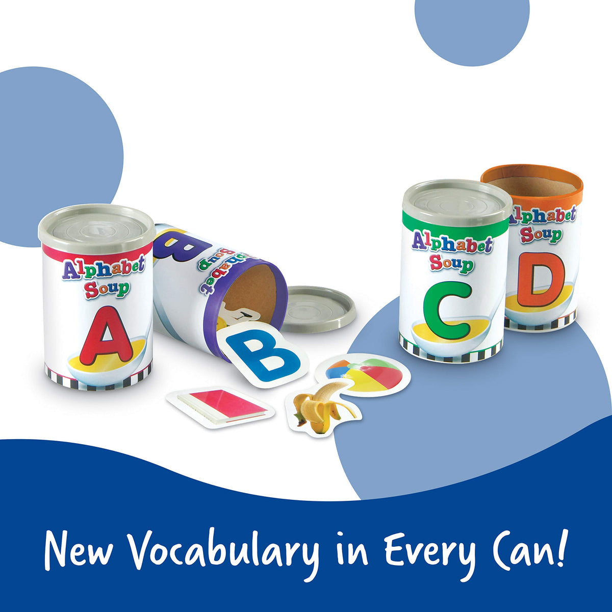 Learning Resources Alphabet Soup Sorters - 208 Pieces, Ages 3+, Early Phonics Manipulatives, ABCs, Alphabet Awareness & Recognition, Alphabet Soup