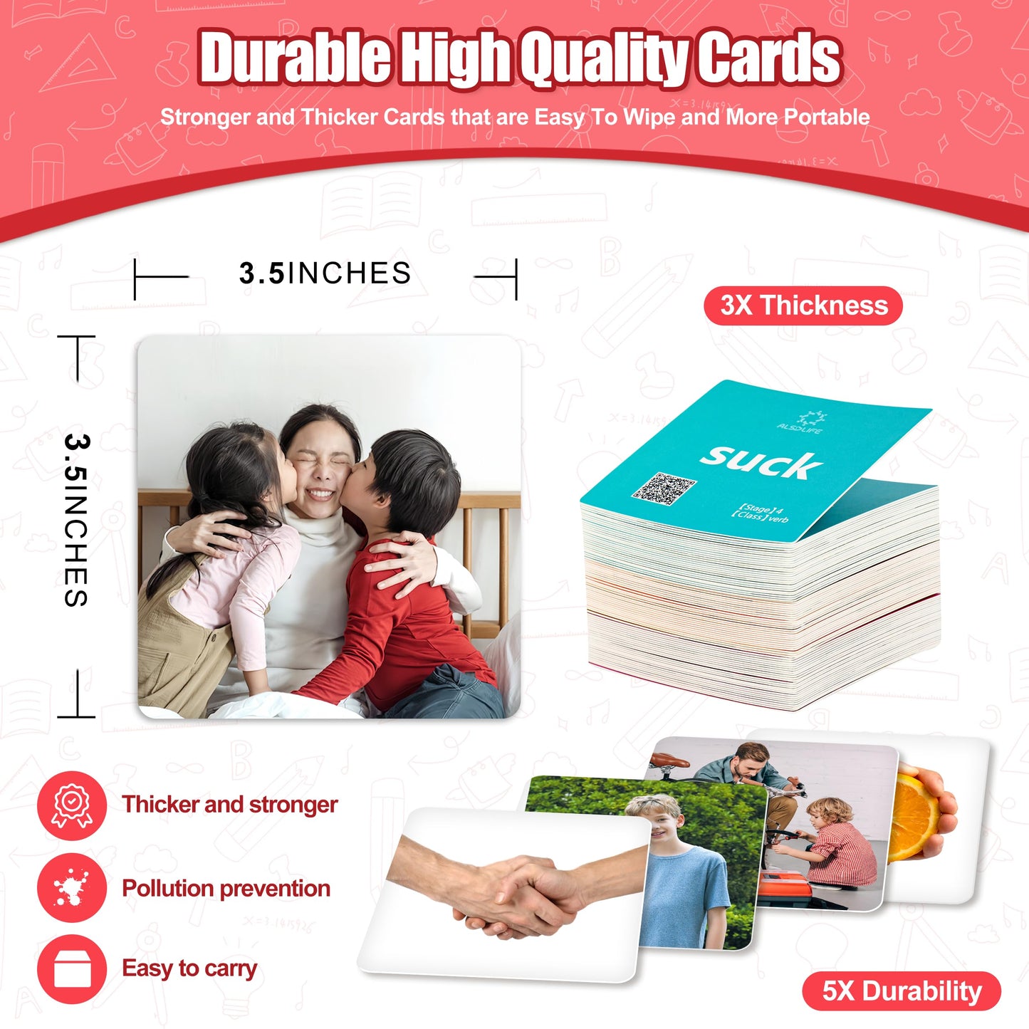 ALSOLIFE 80 Verb Cards Speech Therapy for Kids Ages 4-8