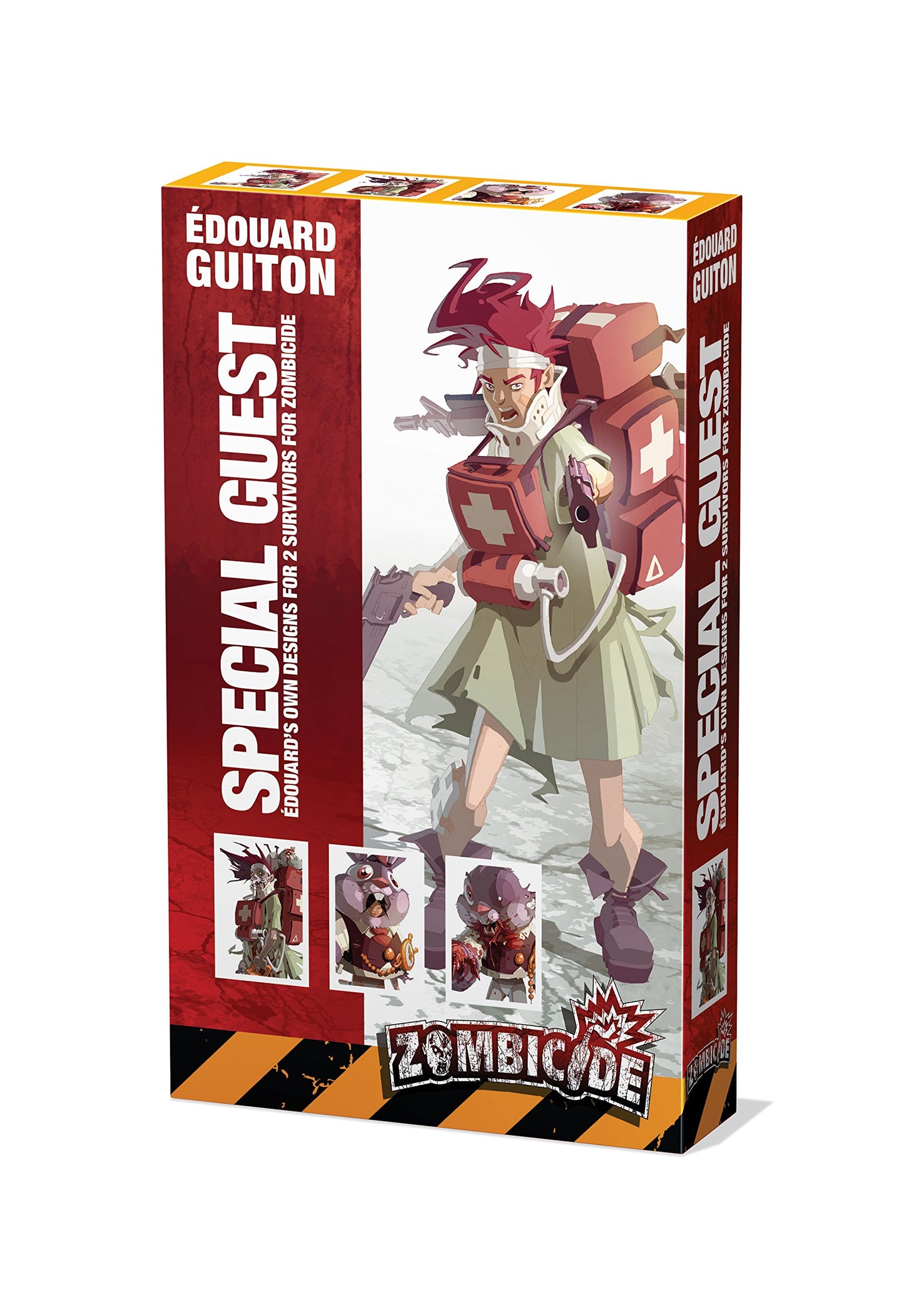 CMON Zombicide Edouard Guiton Special Guest Box - Unleash 2 Exceptional Survivors & Their Zombivor Counterparts! Cooperative Tabletop Miniatures Game