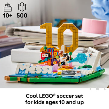 LEGO Editions Lionel Messi - Collector's Set Co-Pack - Building Toy for Kids - Soccer Collectible - Sports Décor for Boys & Girls, Ages 12+ - Gift