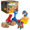Rubble & Crew, Charger & Wheeler Action Figures, with Kinetic Build-It Sand & 2 Building Tools, PAW Patrol Kids Toys for Boys & Girls Ages 3 and Up