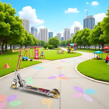 Qintreesify Gold Mini Finger Scooter Two Wheel Educational Toys Finger Bike Plastic Fingerboard Skateboard Simulation Toy (Style A)