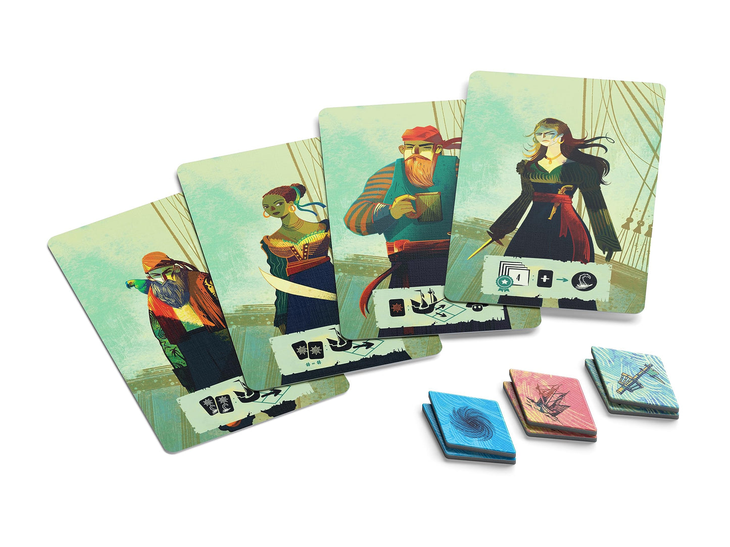 Allplay Sail Board Game - Co-op Trick Taking Game - 2 Players - 20 Minute Play Time (Sail: Seafarer Expansion)