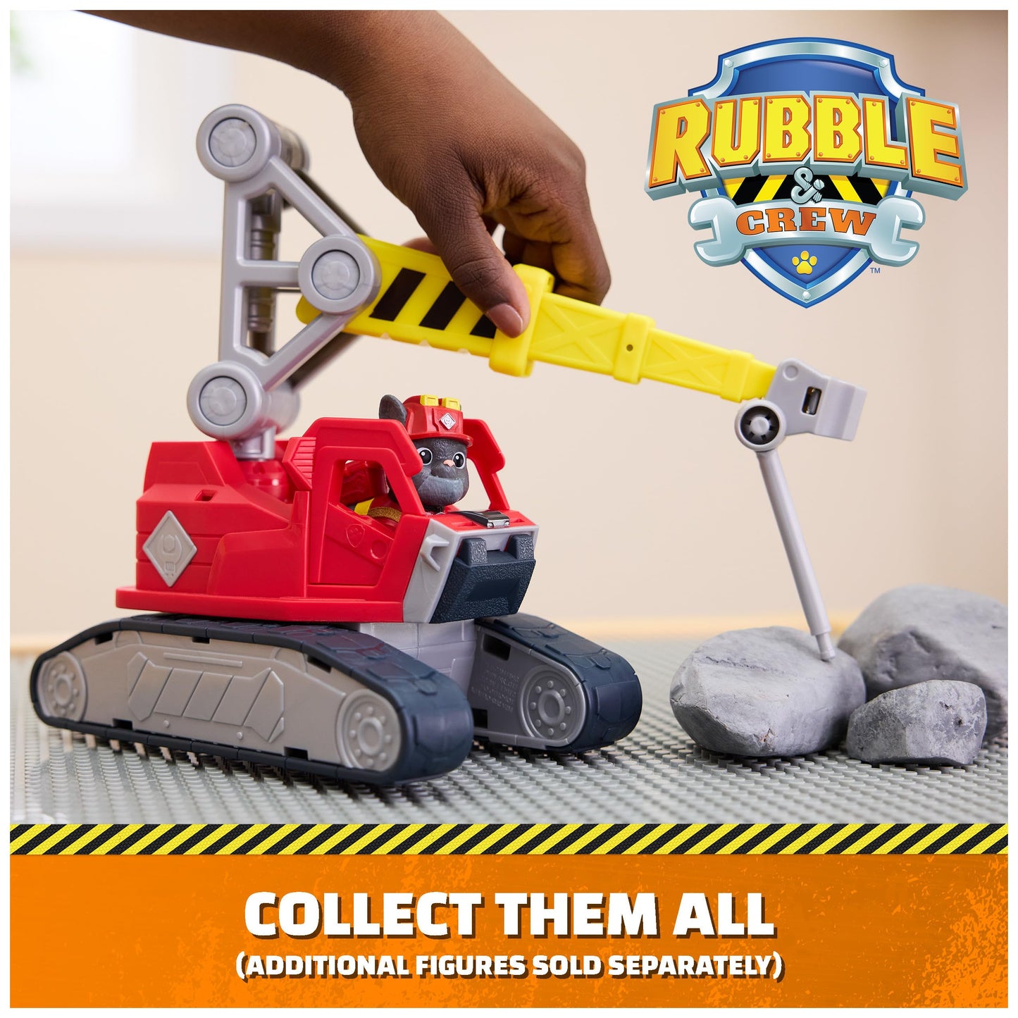 Rubble & Crew Rubble's Ultimate Tool Bulldozer Vehicle, Toy Truck with Action Figure, PAW Patrol Kids Toys for Boys & Girls Ages 3 and Up