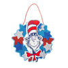 Fun Express Dr. Seuss The Cat in the Hat Patriotic Wreath Craft Kit- Makes 12