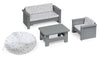 Badger Basket Living Room Furniture Set for 18 Inch Dolls - Includes Couch, Chair, Table & Beanbag