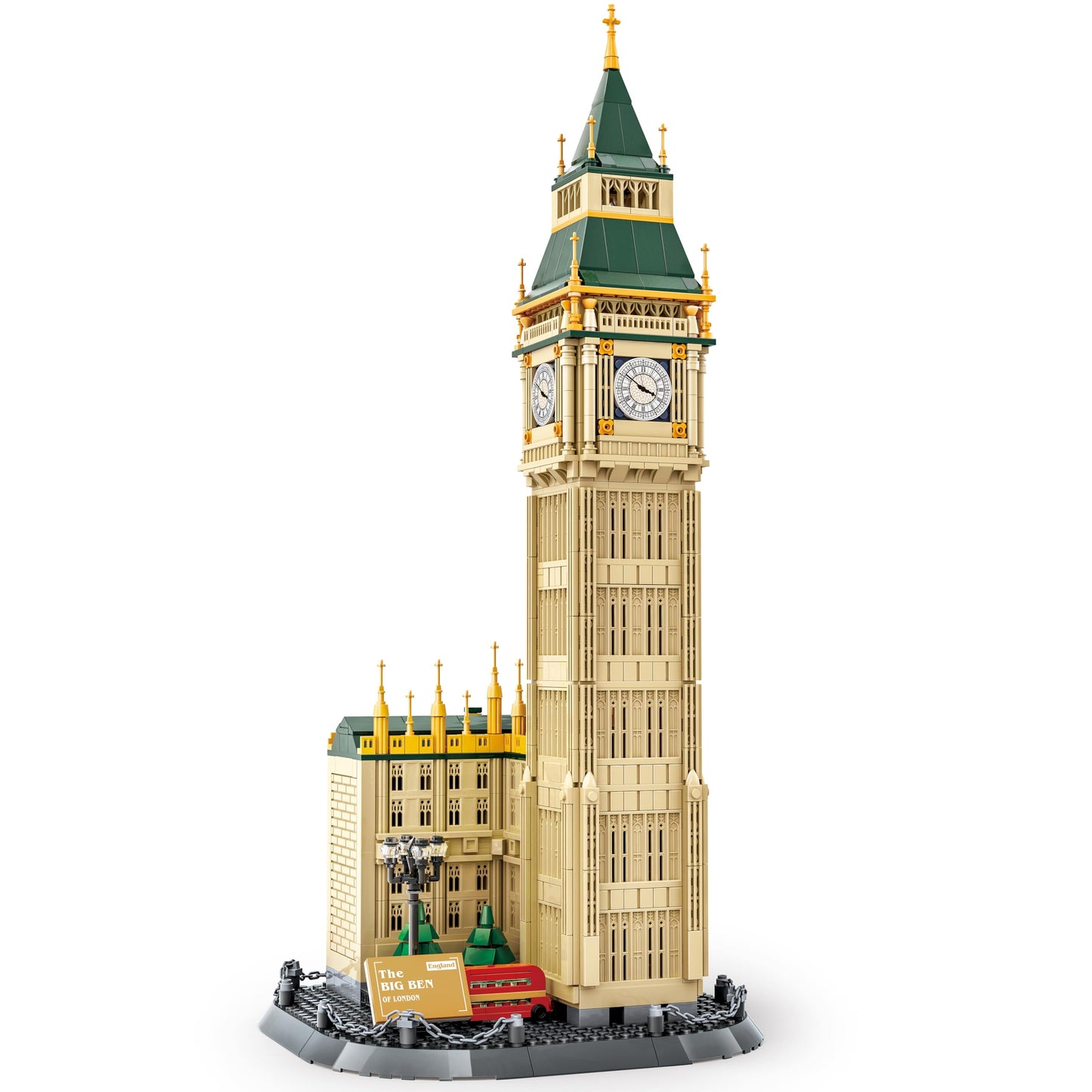Apostrophe Games Big Ben Building Block Set (1,095 Pieces) London's Big Ben Clock Tower Famous Landmark Series - Architecture Model for Kids