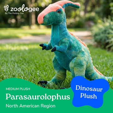 The Petting Zoo Parasaurolophus Dinosaur Stuffed Animal Plushie, Gift for Kids, Dinosaur Animals, Green Dinosaur Plush Toy 19 inches