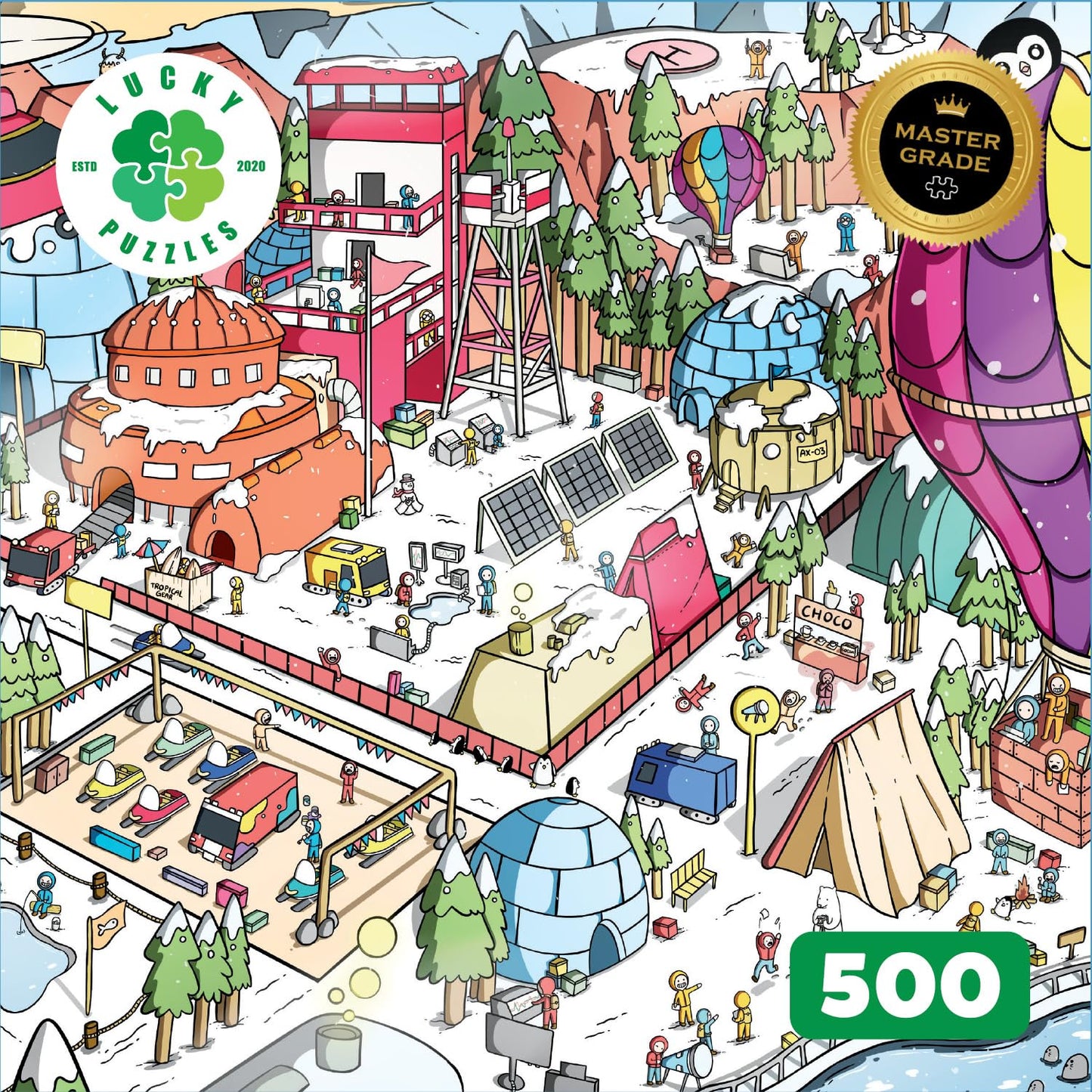 Lucky Puzzles | 500 Piece Jigsaw Puzzles for Adults | Arctic Antics