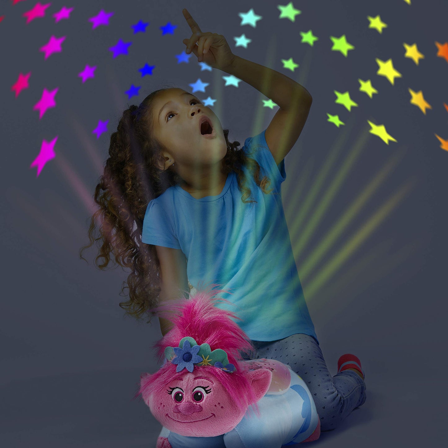 Pillow Pets DreamWorks Poppy Sleeptime Lite 11" - Trolls World Tour Stuffed Animal Plush Nightlight