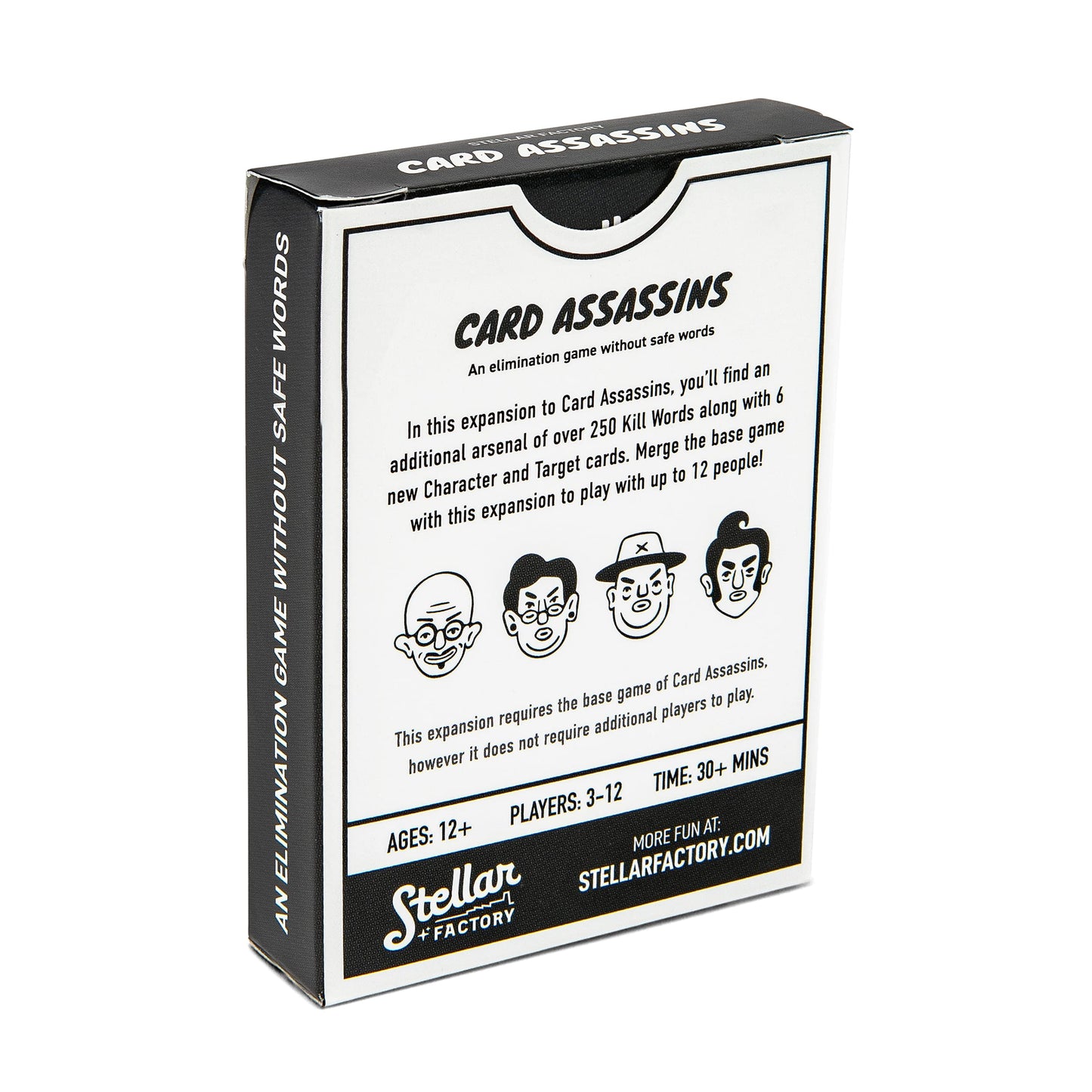 Stellar Factory Card Assassins Expansion: Sticks and Stones | 200+ New Kill Words | Up to 12 Players | Requires Base Game