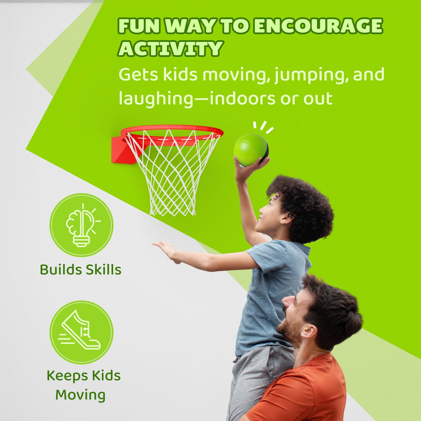 Mini Foam Basketball 2 Pack, 4 Inch Silent Ball for Mini Hoop, Kids Toys