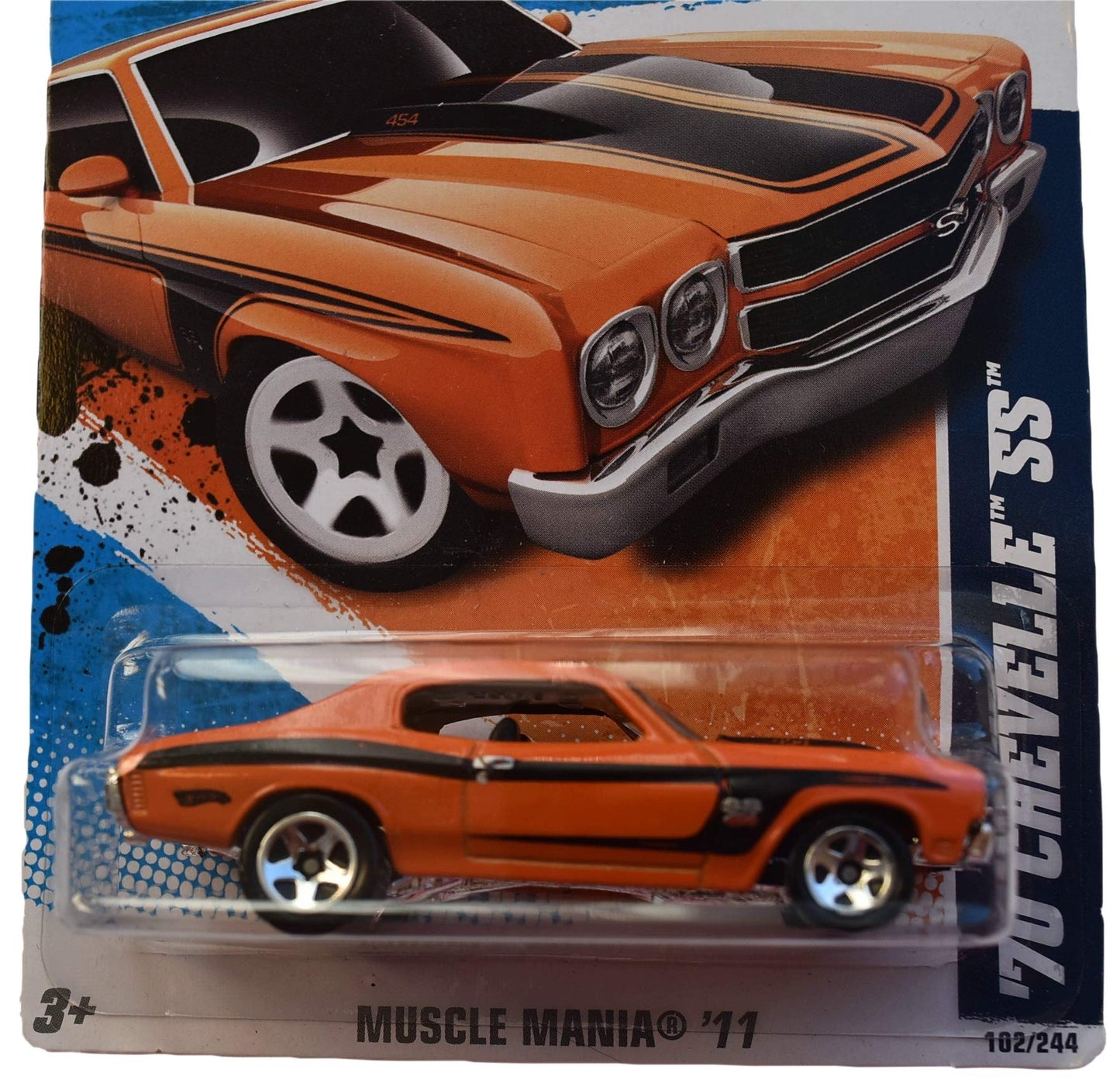 Hot Wheels 2011 Muscle Mania 2/10 '70 Chevelle SS 102/244, Orange