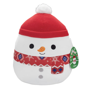 Squishmallows 10-Inch Manny The Snowman - Official Jazwares Plush - Collectible Soft & Squishy Stuffed Animal Toy - Add to Your Squad - Gift for Kids