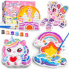 Unicorn Stepping Stones Painting Kits For Kids, Toddler Outdoor Arts And Crafts Garden Decoration Supplies, Paint Craft Kits For Kids Ages 4 5 6 7 8 9