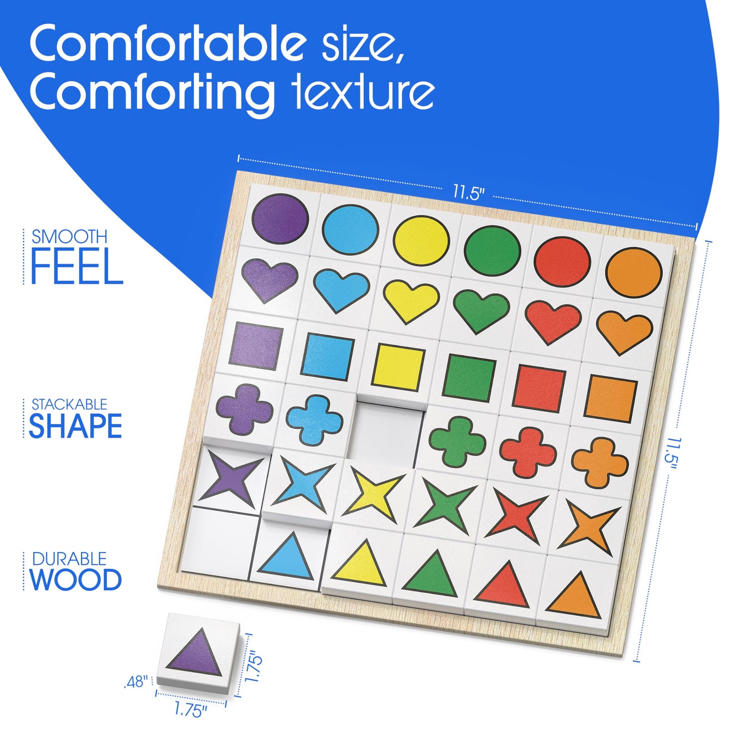 Keeping Busy Match Shapes Large Dementia Activities for Seniors | Alzheimer Products for Elderly Patients | Fun Memory Game Toy & Cognitive Brain