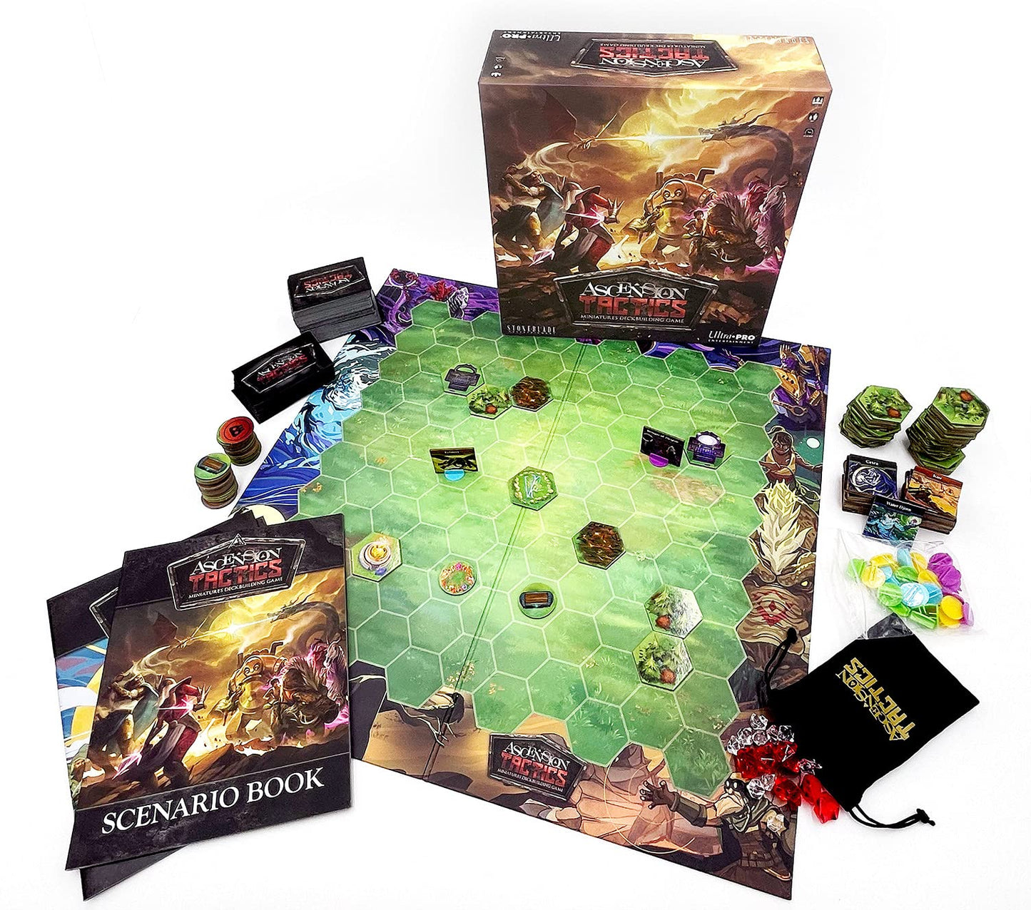 Ascension: Tactics - Deckbuilding Miniatures Board Game, Fantasy Card Battles & Campaigns, Control Champions, Character Standees, Ages 10+, 1-4 Player