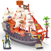 ArtCreativity 10" Pirate Boat Playset, Ship Toy with 2 Pirate Action Figures & Tree, Fun Party Favor and Summer Toy for Boys