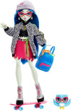 Monster High Ghoulia Yelps Posable Doll (10.3 in) with Blue Hair, Pet and Accessories