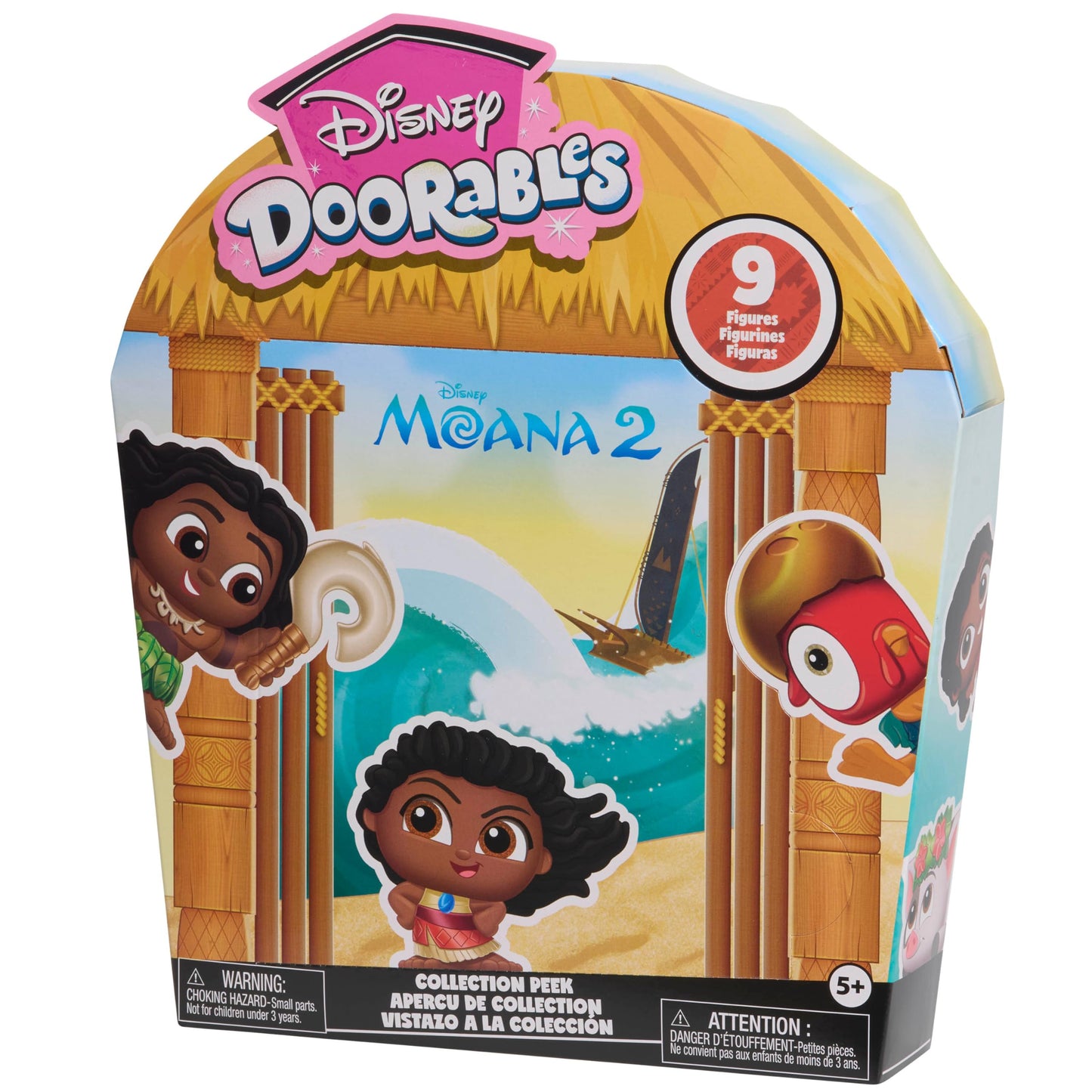 Disney Doorables Moana 2 Collection Peek, Collectible 1.5-inch mini Toy Figures, Kids Toys for Ages 5 Up by Just Play