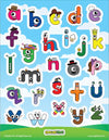 ENGLISH TREE Lowercase Alphabet Letter Stickers - Premium Lowercase Vinyl Stickers, Colorful Stickers for Kids, 8.5" x 11" x10 Sheets (10)