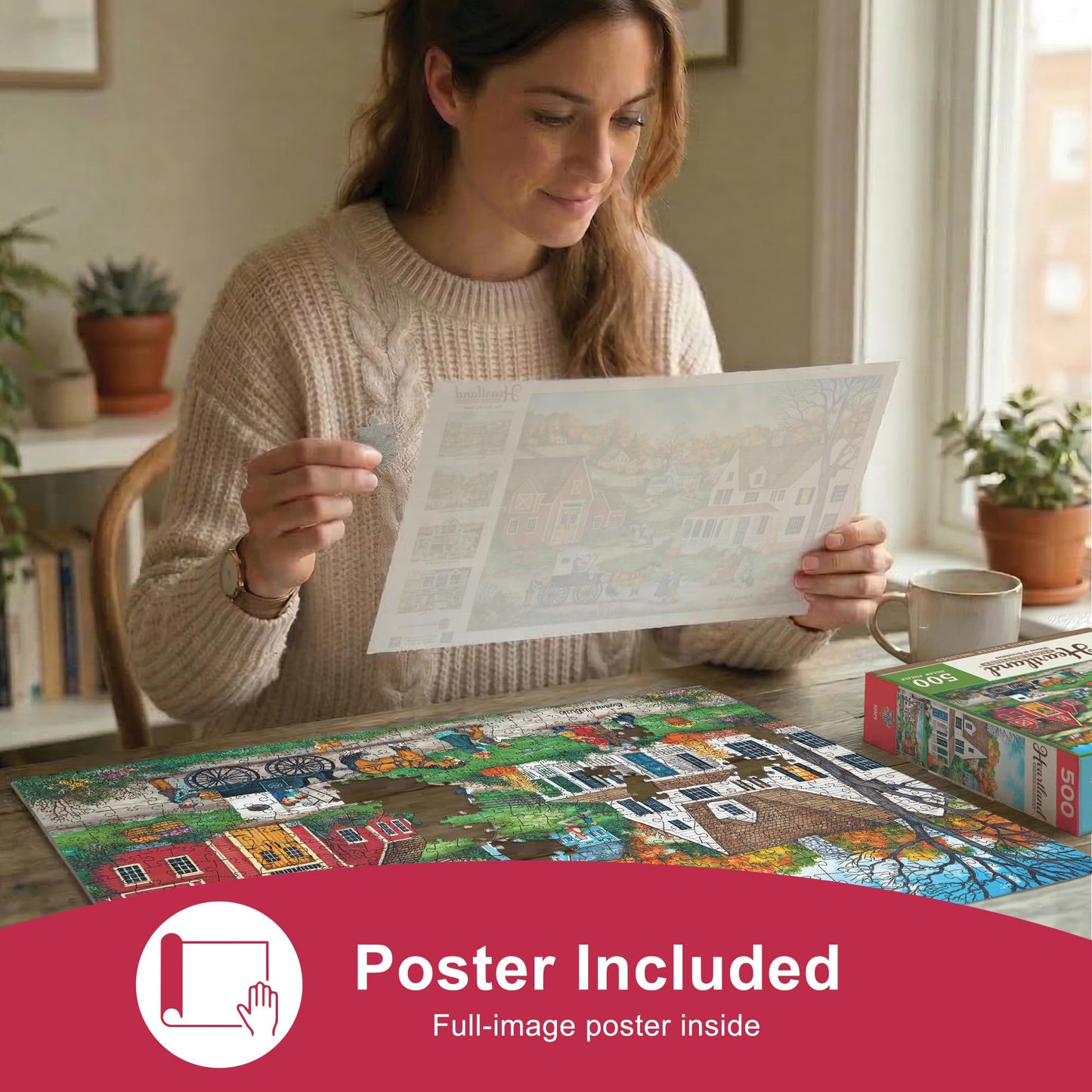Masterpieces 550 Piece Jigsaw Puzzle for Adults, Family, Or Kids - Dinner At Grandmas - 18"x24"