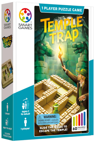 SmartGames Temple Trap Sliding Maze Logic Puzzle Game with 60 Challenges for Ages 7+