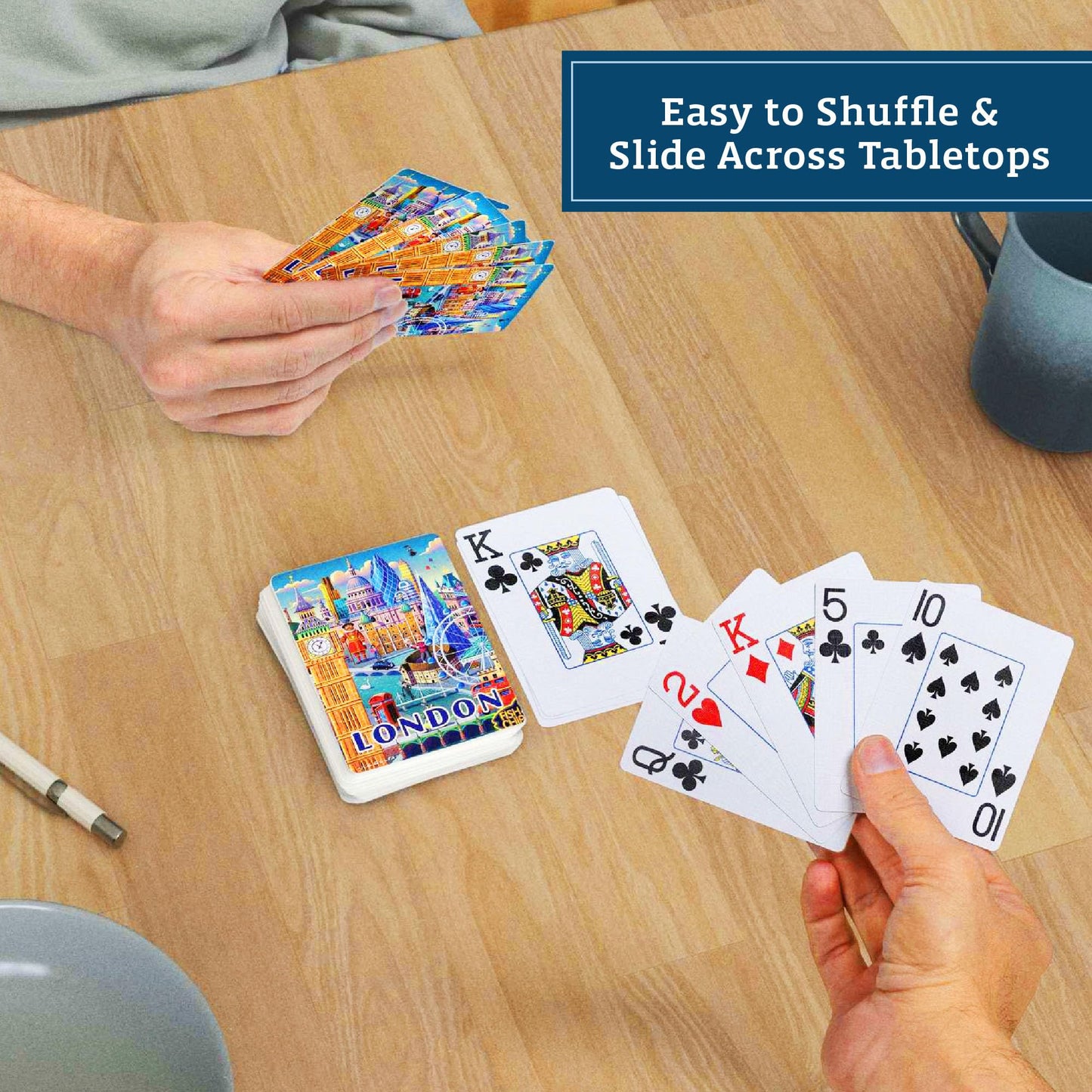 Boardwalk Puzzles Premium Featherlight Unique Playing Cards, Fun Themed Deck for Home and Travel | London