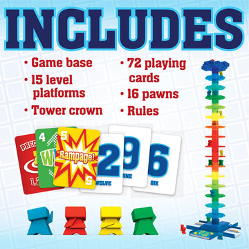 MindWare Leaps and Ledges Strategy Game - Ages 8+ - Fun Party Game and Family Game Night Activity for Kids, Teens, and Adults - 2 to 4 Players