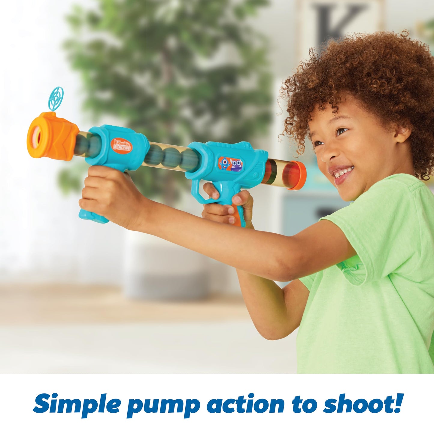Kidoozie B*Active Double Blaster Alien Challenge - Alien Theme - Includes Standing Target, 2 Foam Ball Blasters & 20 Foam Balls - Ages 6+
